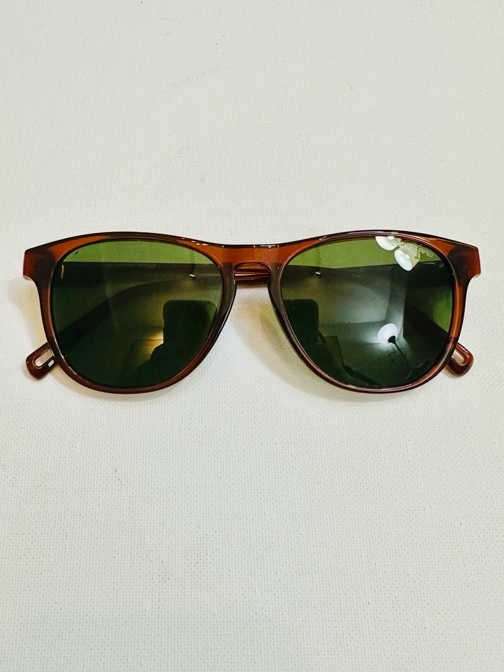 G-Star RAW Eyewear Brown Tortoise Green Lens Sunglasses w/ Case